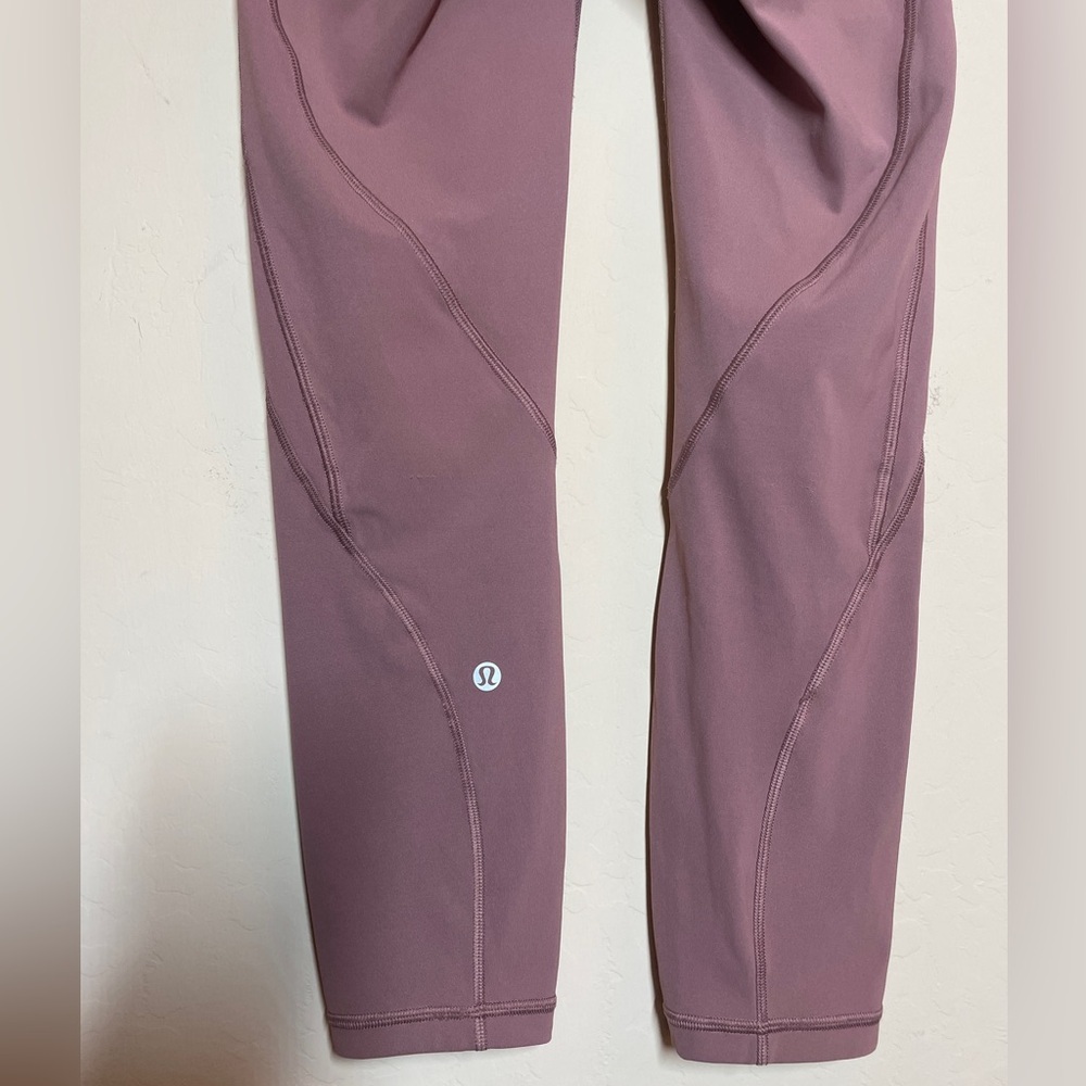 Lululemon Time To Sweat Crop 23" Red Dust Pant. Size 4 - Picture 8 of 11